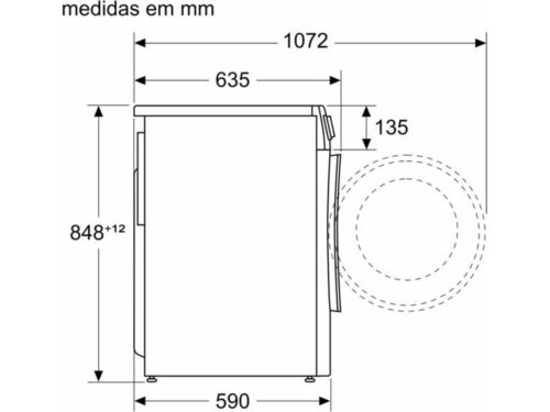 Máquina de Lavar e Secar e Roupa BOSCH WNA1441XES (6/9 kg - 1400 - Inox) - Imagen 3