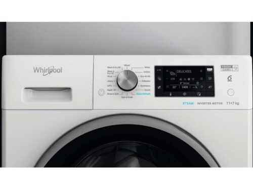 Máquina de Lavar e Secar Roupa WHIRLPOOL FFWDD 1174269 SBV SPT (7/11 kg - 1400 rpm - Inox) - Imagen 5