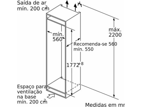 Frigorífico Combinado Encastre BOSCH KIN86ADD0 (No Frost - 177.2 cm - 260 L - Branco) - Imagen 5
