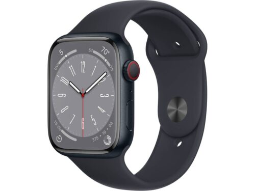 APPLE Watch Series 8 GPS+Cellular 45 mm Meia-noite com Bracelete Desportiva Meia-noite