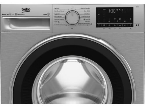 Máquina de Lavar Roupa BEKO B3WFT58220X C (8 kg - 1200 rpm - Inox) - Imagen 3