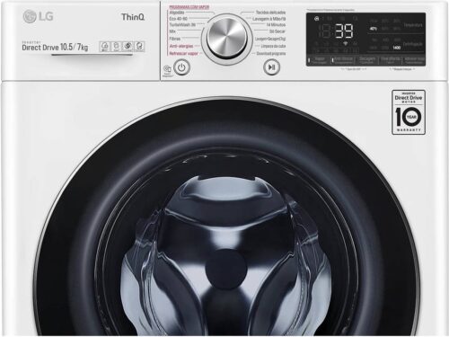 Máquina de Lavar e Secar Roupa LG F4DV7010S2W (7/10.5 kg - 1400 rpm - Branco) - Imagen 2