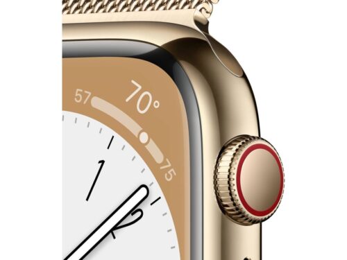 APPLE Watch Series 8 GPS+Cellular 41 mm Dourado com Loop Milanesa Dourado - Imagen 3