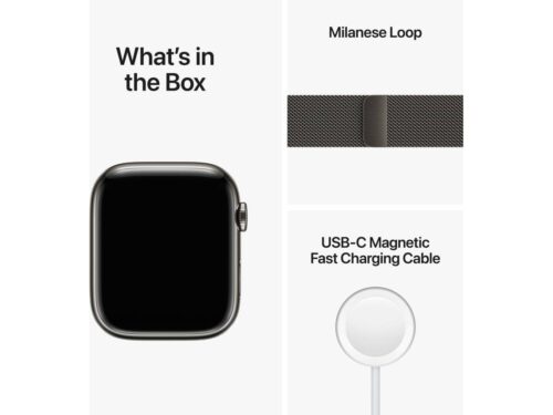 APPLE Watch Series 8 GPS+Cellular 45 mm Grafite com Loop Milanesa Grafite - Imagen 6