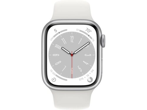 APPLE Watch Series 8 GPS 41 mm Prateado com Bracelete Desportiva Branca - Imagen 2