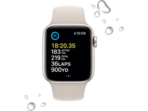APPLE Watch SE GPS 40 mm Luz das Estrelas com Bracelete Desportiva Luz das Estrelas - Imagen 3