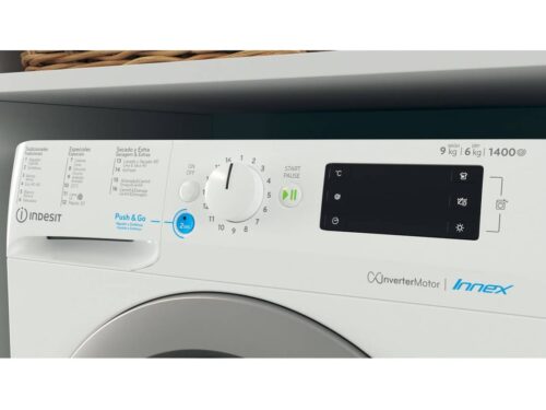 Máquina de Lavar e Secar Roupa INDESIT BDE 96436 9WS SPT 9 (6/9 kg - 1400 rpm - Branco) - Imagen 4