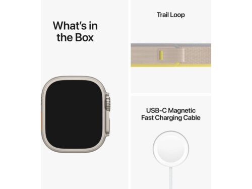 APPLE Watch Ultra GPS+Cellular 49 mm com Loop Trail Amarelo/Bege (Tamanho M/L) - Imagen 4