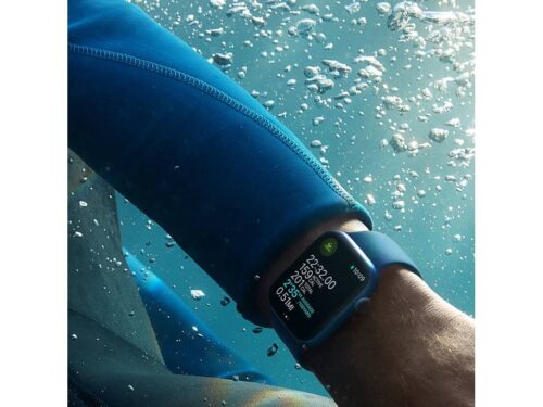 APPLE Watch Series 7 GPS+Cellular 41 mm Dourado com Bracelete Desportiva Cereja Escura - Imagen 4