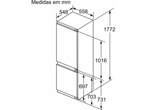Frigorífico Combinado Encastre BOSCH KIN86ADD0 (No Frost - 177.2 cm - 260 L - Branco) - Imagen 4
