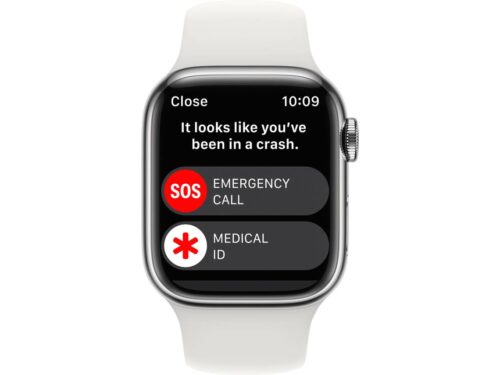 APPLE Watch Series 8 GPS+Cellular 41 mm Prateado Aço Inoxidável com Bracelete Desportiva Branco - Imagen 4