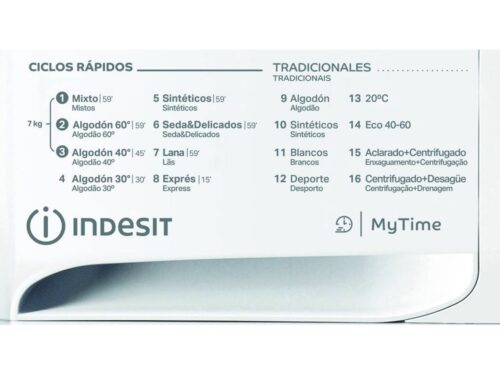 Máquina de Lavar Roupa INDESIT MTWA 71252 S WPT (7 kg - 1200 rpm - Branco) - Imagen 4