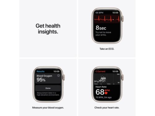 APPLE Watch Series 7 GPS+Cellular 45 mm Luz das Estrelas com Bracelete Desportiva Luz das Estrelas - Imagen 4