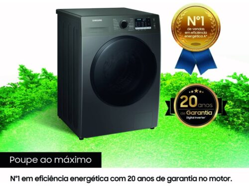 Máquina de Lavar e Secar Roupa SAMSUNG WD90TA046BX/EP (6/9 kg - 1400 rpm - Inox) - Imagen 4