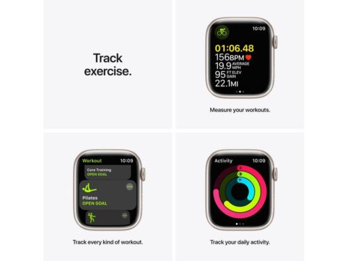 APPLE Watch Series 7 GPS+Cellular 45 mm Luz das Estrelas com Bracelete Desportiva Luz das Estrelas - Imagen 5