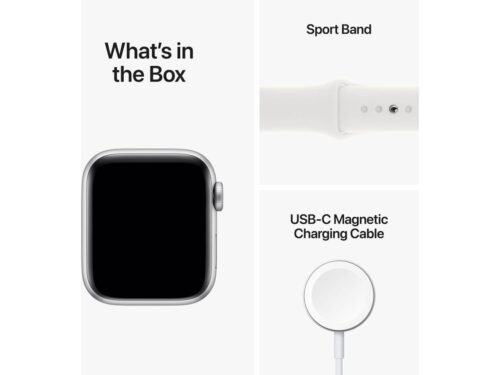 APPLE Watch SE GPS 40 mm Prateado com Bracelete Desportiva Branca - Imagen 6