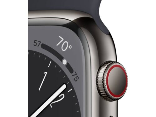 APPLE Watch Series 8 GPS+Cellular 41 mm Grafite com Bracelete Desportiva Meia-noite - Imagen 3
