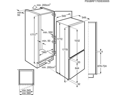 Frigorífico Combinado Encastre ELECTROLUX Coldsense KNT4FD18S (Low Frost - 177.2 cm - 265 L - Branco) - Imagen 6