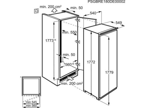 Frigorífico Encastre AEG SKE818E1DS Dynami (Ventilado - 177.2 cm - 310 L - Branco) - Imagen 4