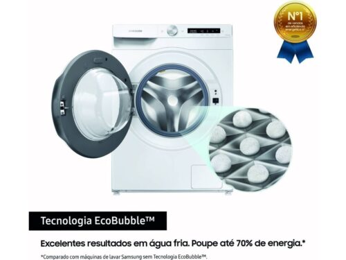 Máquina de Lavar Roupa SAMSUNG WW12T504DTW (12 kg - 1400 rpm - Branco) - Imagen 5